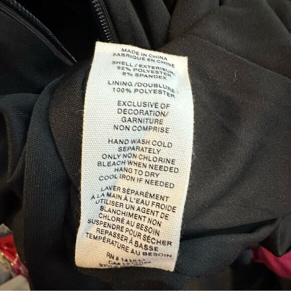 Avec Les Filles Black Velvet Rosette Mini Cocktail Dress | 8 - Picture 7 of 8